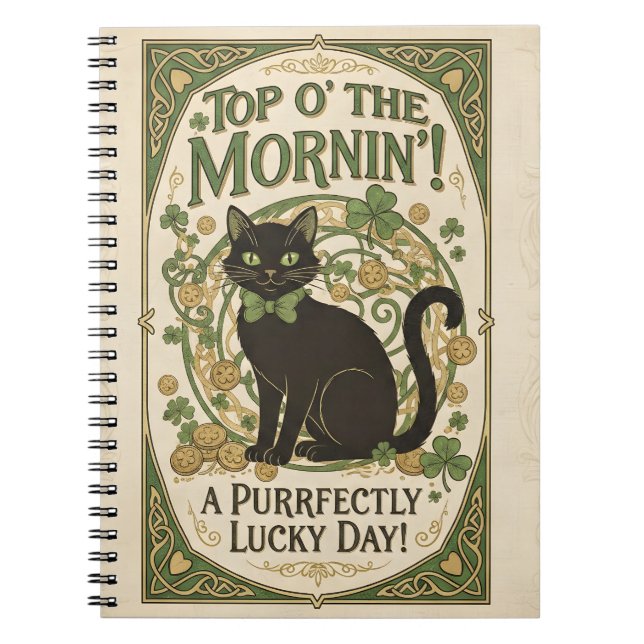 Top O' The Morning - St. Patrick's Day Notebook (Front)
