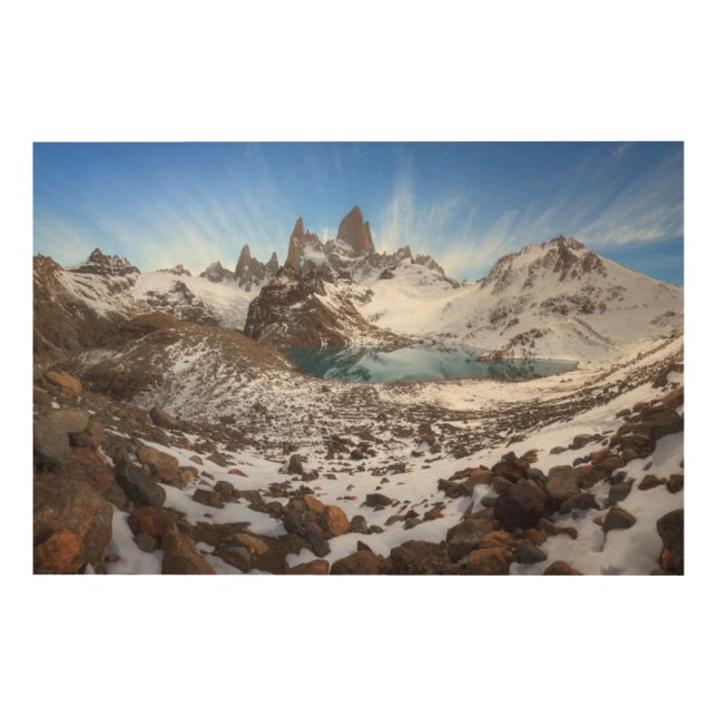 Top Of Fitz Roy Wood Wall Decor (Front)