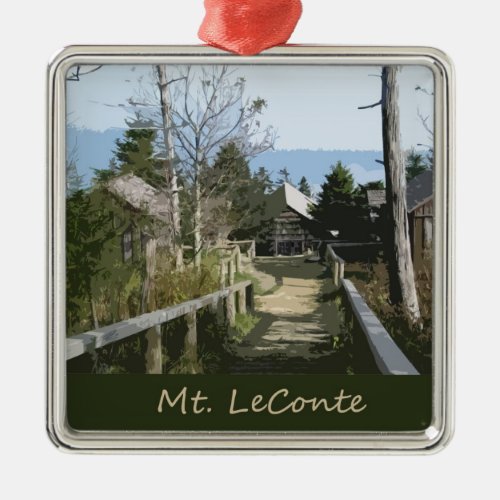 Top of Mt LeConte Photo Art Metal Ornament