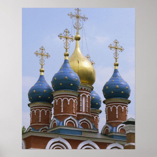 Top of Russian Orthodox Church in Russia Poster (Front)