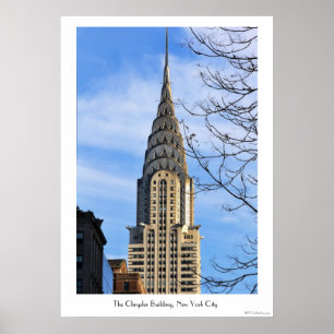 Top of the Chrysler Building, Bare Trees Poster