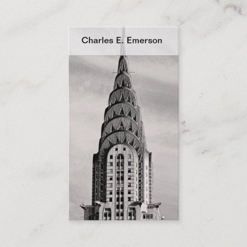 Top of the Chrysler Building NYC - B&amp;W Business Card Templates
