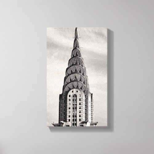 Top of the Chrysler Building NYC _ BW Canvas Print