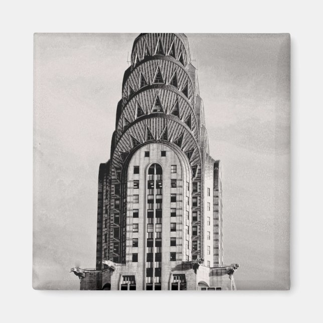 Top of the Chrysler Building NYC - B&W Magnet (Front)
