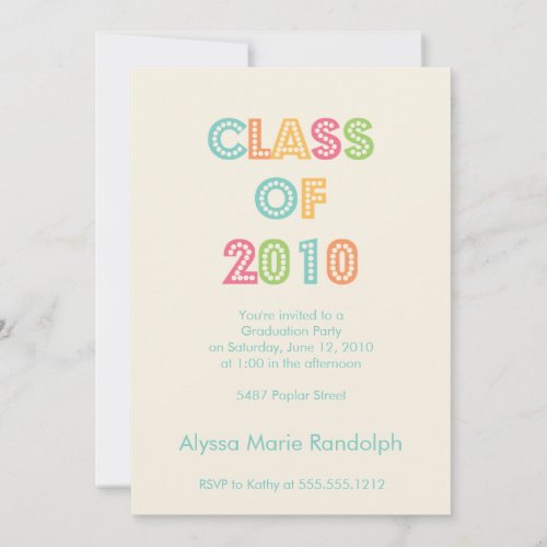 top of the class graduation invitation