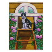 Top of the Ladder Tuxedo Cat (Front)