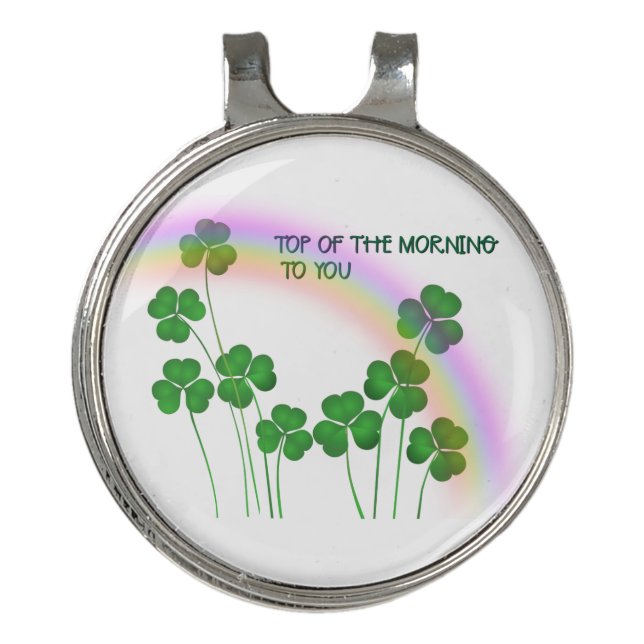Top of the Morning Irish Golf Hat Clip (Front)