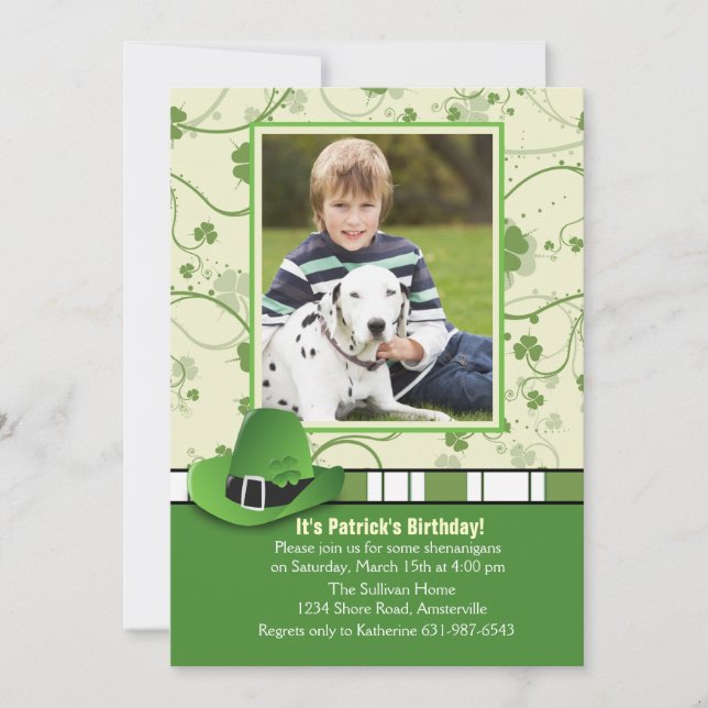 Top of the Morning Photo Invitation (Front)