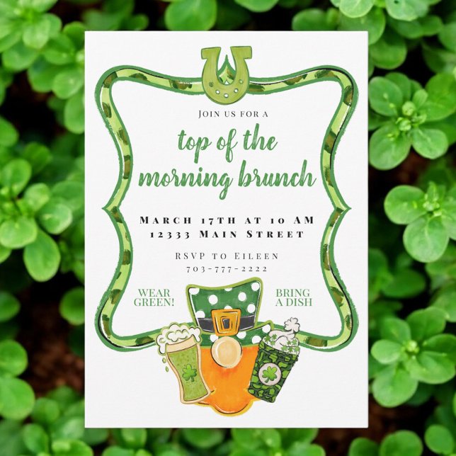 Top of the Morning St. Patrick’s Day Brunch  Invitation (Creator Uploaded)