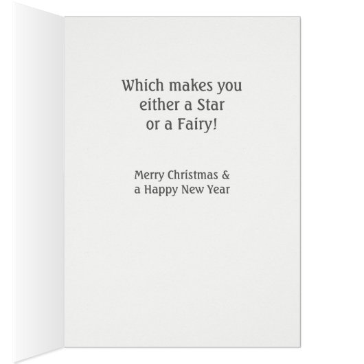 Top of the Tree. Personalised Christmas Card (Inside (Right))