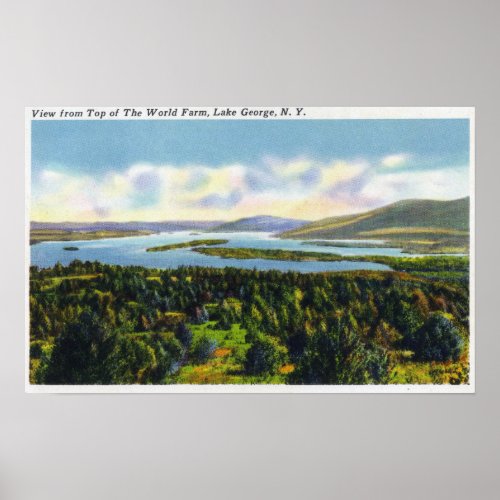 Top of the World Farm View of the Lake Poster