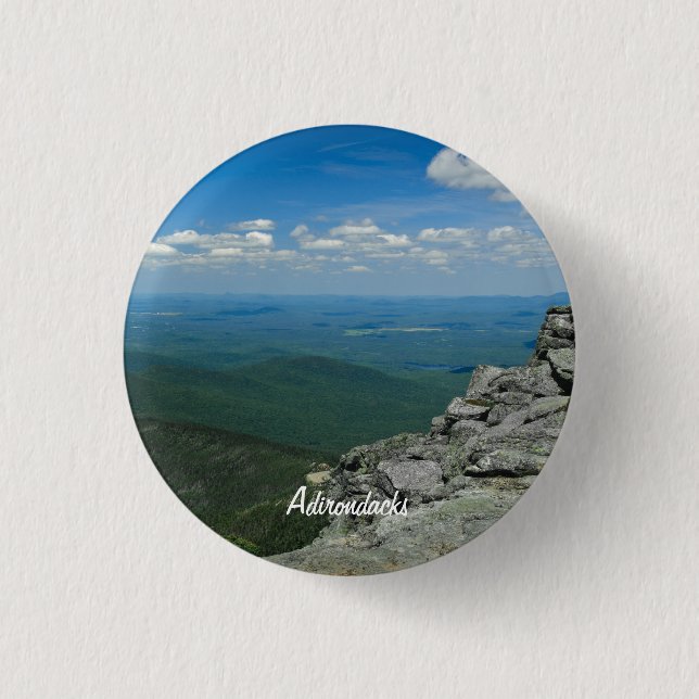 Top of Whiteface Mountain, Adirondacks, NY Button (Front)