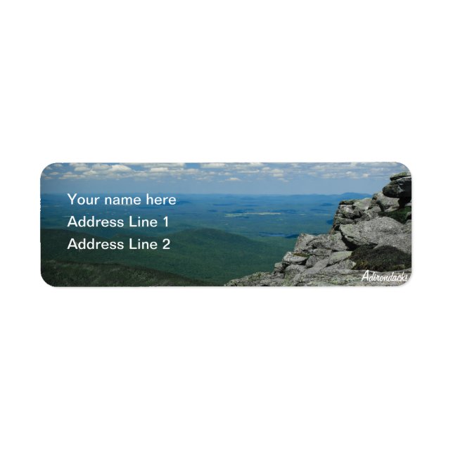 Top of Whiteface Mountain, Adirondacks, NY Label (Front)