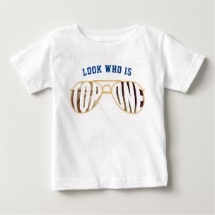 Top One Aviator Glasses First Birthday Shirt