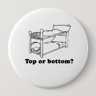 Top or bottom pinback button