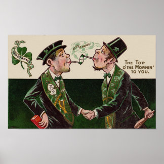 Top o'the Mornin' Vintage St. Patrick's Day Poster