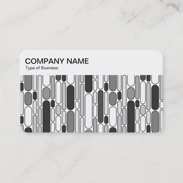 Top Panel - Abstract 100624 - Shades of Gray Business Card (Front)