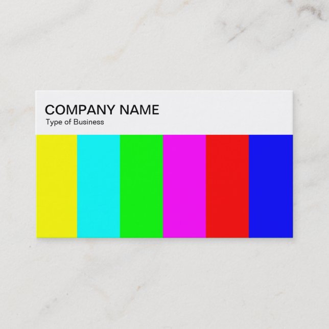 Top Panel - Bars of Color Business Card (Front)
