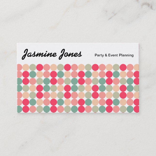 Top Panel - Color Spots 01 Business Card (Front)