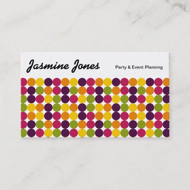 Top Panel - Color Spots 03 Business Card (Front)