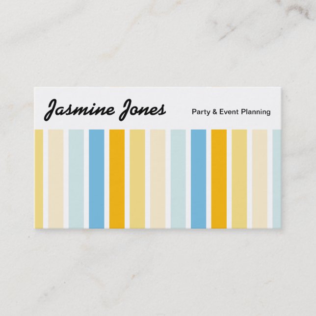 Top Panel - Color Stripes 02 Business Card (Front)