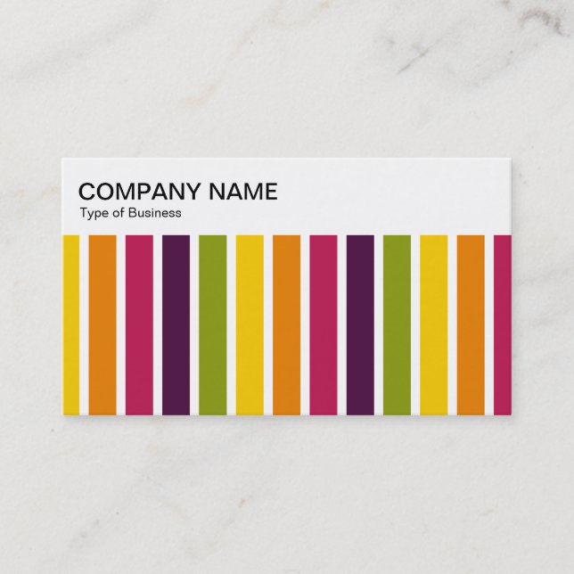 Top Panel - Color Stripes 03 Business Card (Front)
