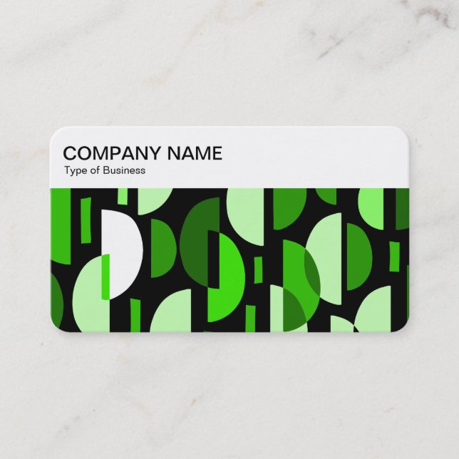 Top Panel - Crescent Pattern 010921 - Grass Green Business Card (Front)