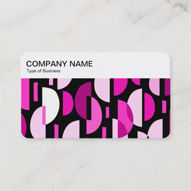 Top Panel - Crescent Pattern 010921 - Magenta Pink Business Card (Front)