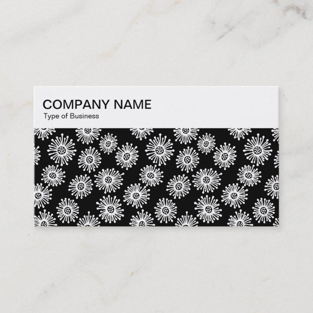 Top Panel - Floral Pattern Business Card (Front)
