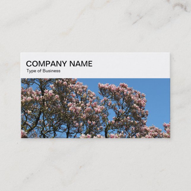 Top Panel - Magnolia Blossom Business Card (Front)