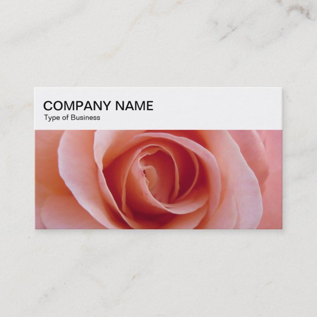 Top Panel - Pink Rose Business Card (Front)