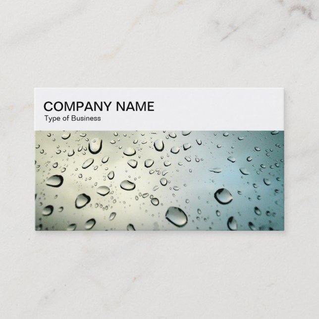 Top Panel - Rain on a Window Business Card (Front)