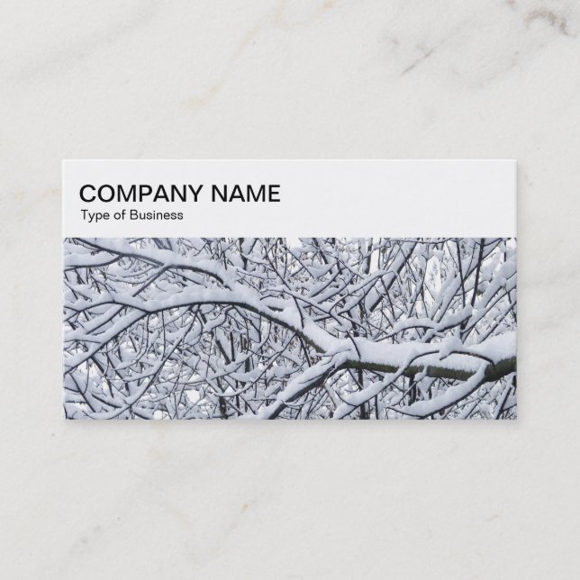 Top Panel - Snow Laden Branches Business Card (Front)