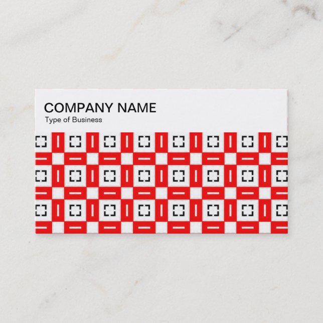Top Panel - Squares Pattern 02 Business Card (Front)