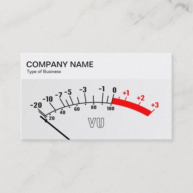 Top Panel - VU Meter 01 Business Card (Front)