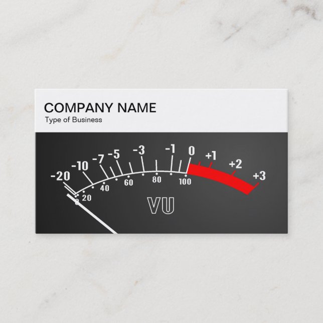Top Panel - VU Meter 02 Business Card (Front)