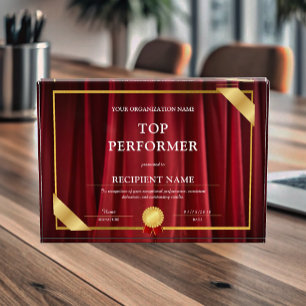 Top Performer Theatre Musical PerformingArts Award