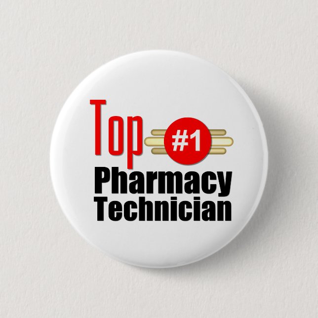 Top Pharmacy Technician Button (Front)