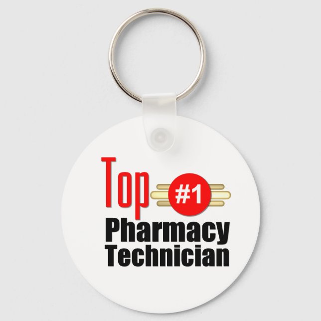 Top Pharmacy Technician Keychain (Front)