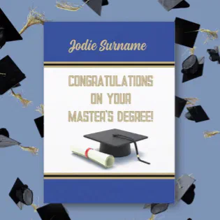 Top Pick! Master's Degree! Graduation Card