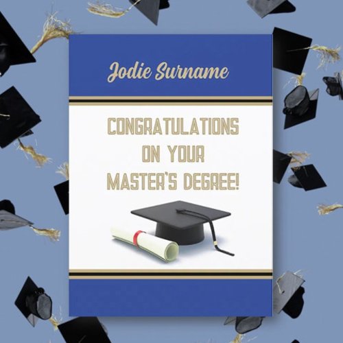 Top Pick Masters Degree Graduation Card