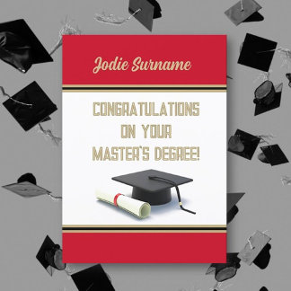 Top Pick! Master's Degree! Graduation Card