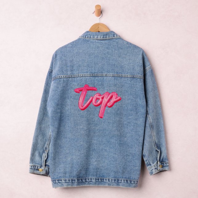 Top pink glitter girly denim jacket (Hangar)