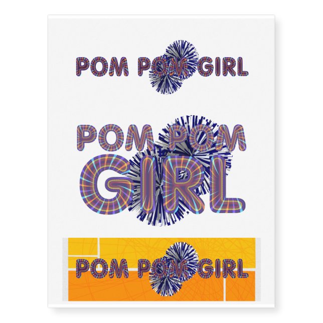 TOP Pom Pom Temporary Tattoos (Front)