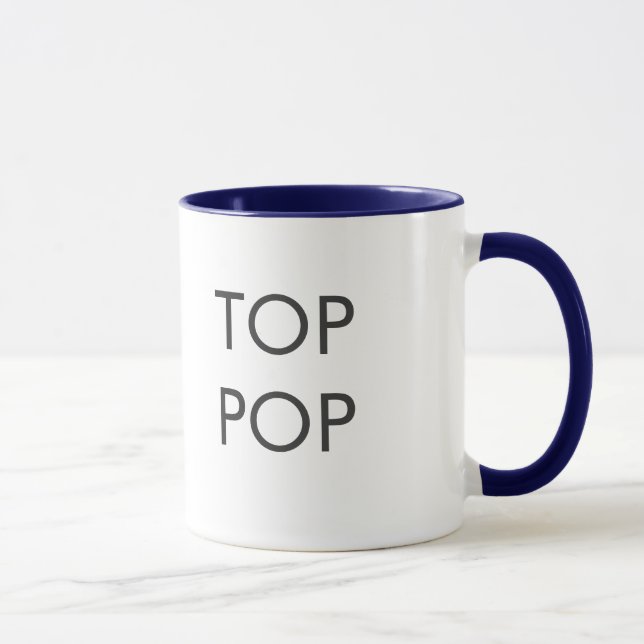 Top Pop Coffee Mug - Grey (Right)