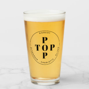 Top Pop Father Dad Personalized Glass
