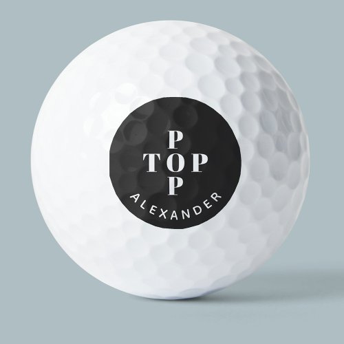 Top Pop Father Dad Personalized Golf Balls