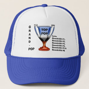 Top Pop Trophy Head Topper (For Grand-Pop) Trucker Hat