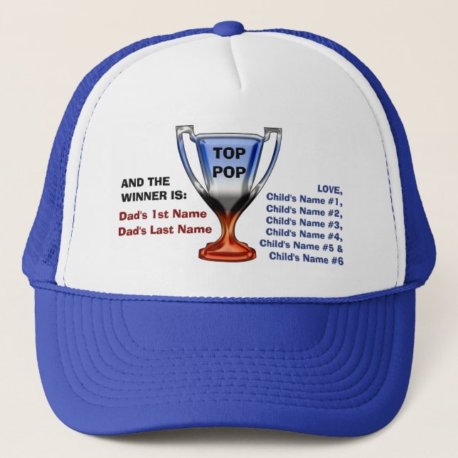 Top Pop Trophy Head Topper (Personalized) Trucker Hat (Front)