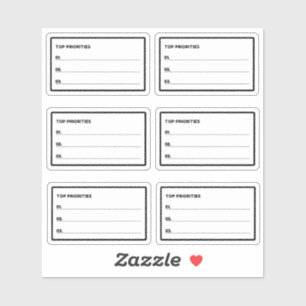 Top Priorities Daily Planner Sticker